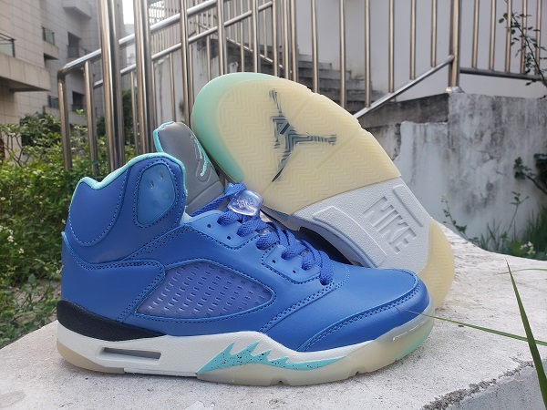 Men's Running Weapon Air Jordan 5 Blue Shoes 054 Men's Running Weapon Air Jordan 5 Blue Shoes 054